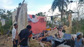 Maison après le passage de l'ouragan Matthew Maison après le passage de l'ouragan Matthew